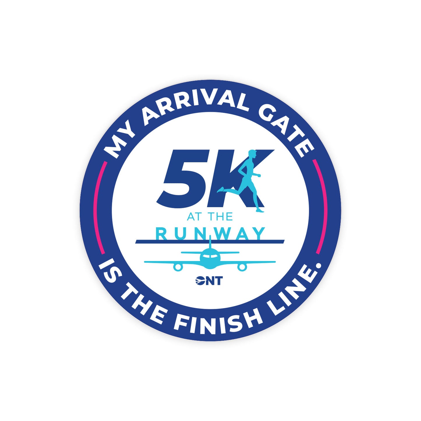 “My Arrival Gate is the Finish Line” Sticker